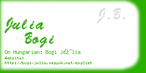 julia bogi business card